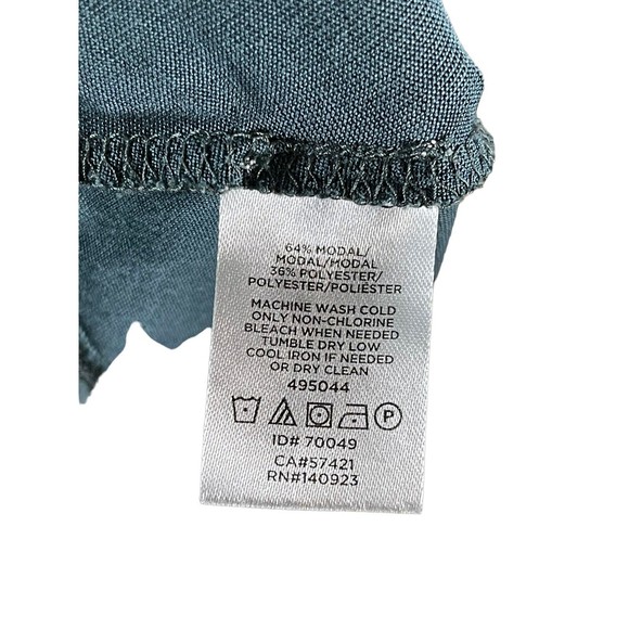 Loft Women's Teal Modal Blend V-Neck Long Sleeves Comfort True Wrap Top Size SP - Picture 4 of 7